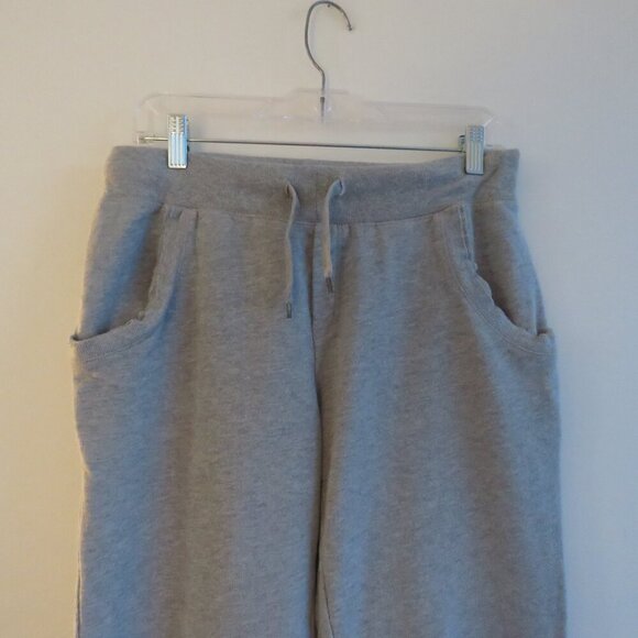 NORMA KAMALI Wide Leg Sweatpants Joggers in Heathered Gray Lounge - Size M - Picture 3 of 14